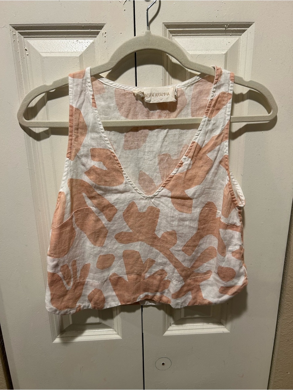Flavia Aranha Linen 100% Clarissa Linen Top Cropped , size XS - Picture 4 of 8